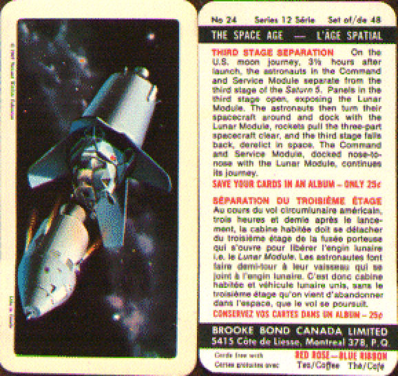 SERIES THE SPACE AGE RED ROSE TEA CARD FIRST SPACEMAN 