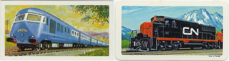 Diesel Locomotives on both sides - British to the Left and Red Rose to the Right